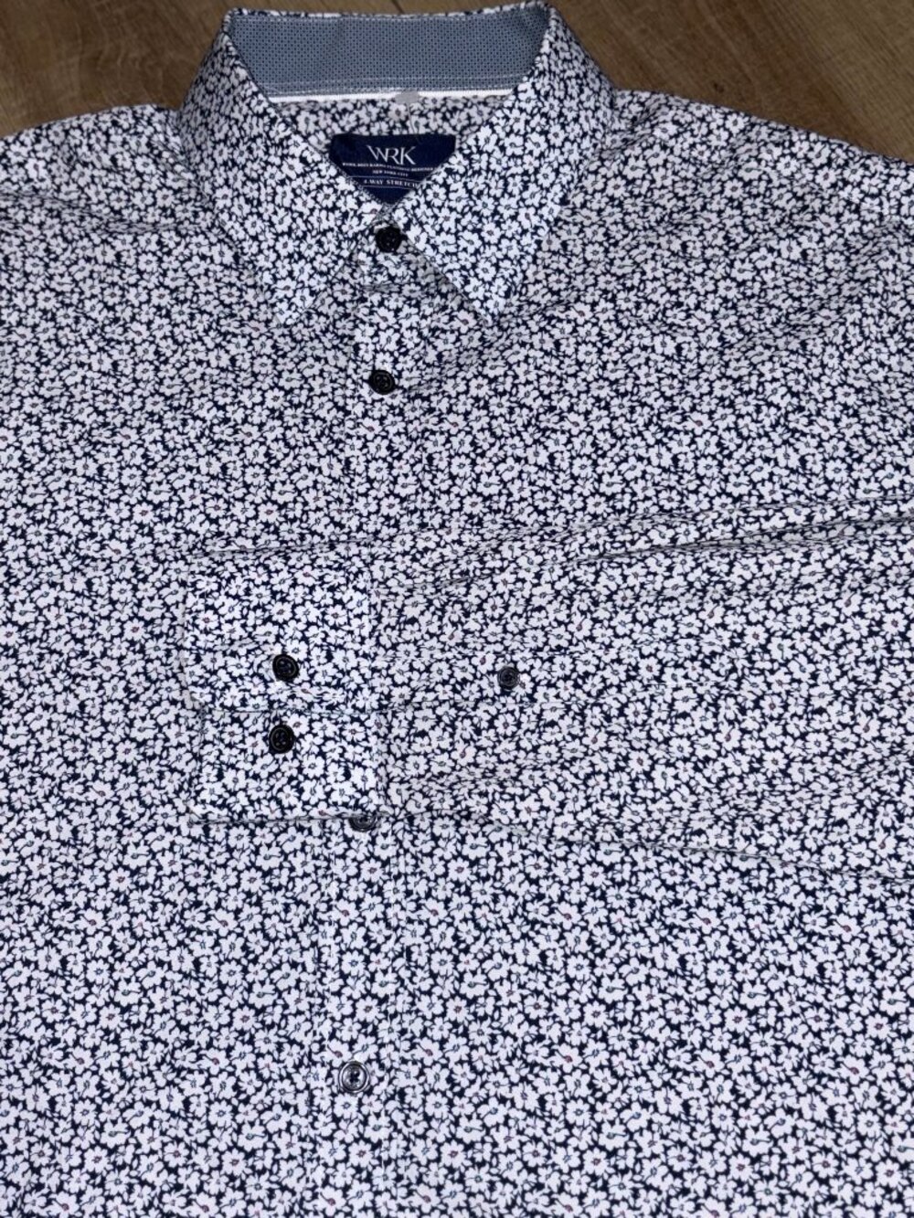 WRK 4-Way Stretch Performance Dress Shirt Men's Size 17